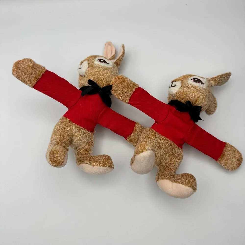 Peter Rabbit TWO Easter Flopsy Wrist Hugger Plush Beatrix Potter